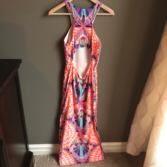 Mara Hoffman Maxi Dress Cut Out Back Orange - Picture 7 of 11